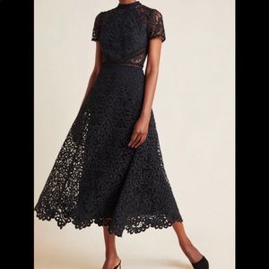 NWT - Black lace Monique Lhuillier dress